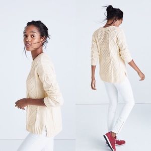 Madewell Cable Knit Pullover Sweater